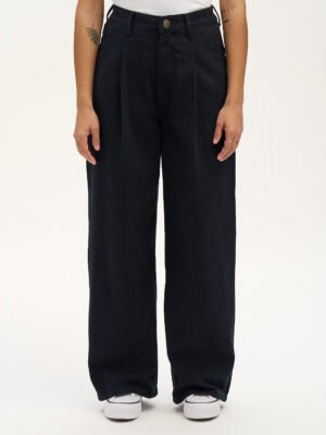 Cole - Baggy Wide Leg Denim Jeans in Black