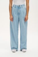 Cole - Baggy Wide Leg Denim Jeans in Light Wash Blue