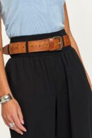 Alexa - Cotton Trousers in Black