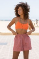 Charlie - Cotton Shorts in Dusky Pink