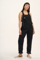 Reuben - Denim Dungarees in Washed Black