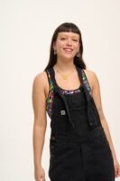 Reuben - Denim Dungarees in Washed Black