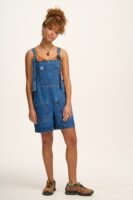 Original - Denim Dungaree Shorts in Mid Wash Blue