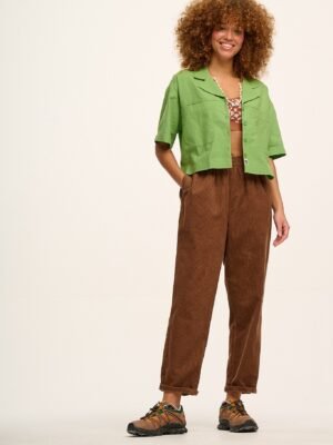 Billie - Corduroy Trousers in Oak Brown