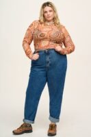 Dana - Mom Denim Jeans in Mid Wash Blue