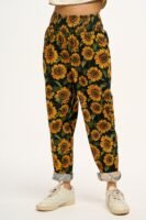 Alexa - Cotton Trousers in Sunflower Print