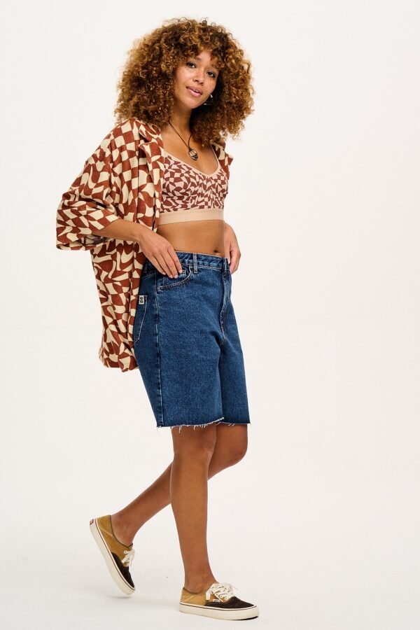 Parker - Denim Shorts in Mid Wash Blue