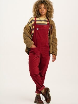 Original - Corduroy Dungarees in Maroon