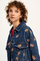 Callaway - Trucker Denim Jacket with Rose Bowl Embroidery