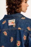 Callaway - Trucker Denim Jacket with Rose Bowl Embroidery