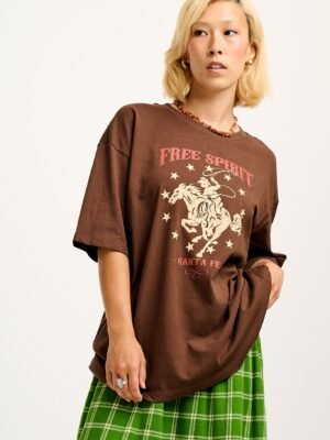 Benny - Oversized Cotton Tee in Free Spirit