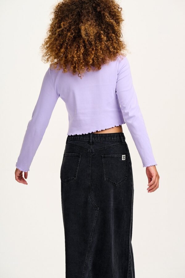 Hansel - Long Sleeve Cotton Top in Lilac