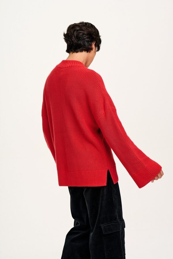 Amari - Oversized Cotton Jumper in Red