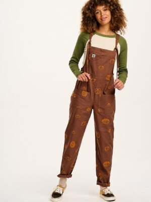 Original - Cotton Dungarees with Pumpkin Patch Embroidery