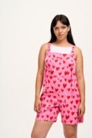 Original - Cotton & Linen Dungaree Shorts in Cupid Print