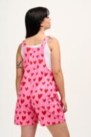 Original - Cotton & Linen Dungaree Shorts in Cupid Print