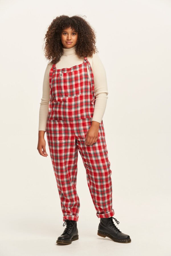 Original - Brushed Cotton Dungarees in Scarlet Tartan Print