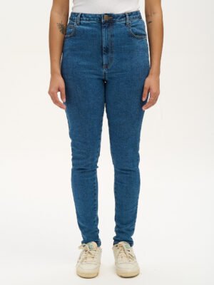 Soho - Skinny Fit Denim Jeans in Mid Wash Blue