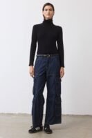 The Petite Off Duty Light Denim Cargo Pants