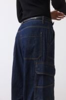 The Petite Off Duty Light Denim Cargo Pants